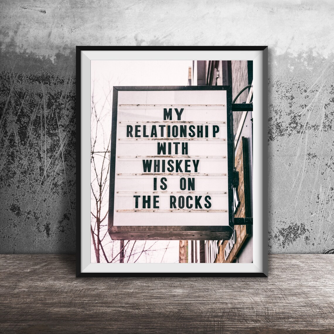 Whiskey On The Rocks Bar Artwork, Kitchen Wall Art - Image 3