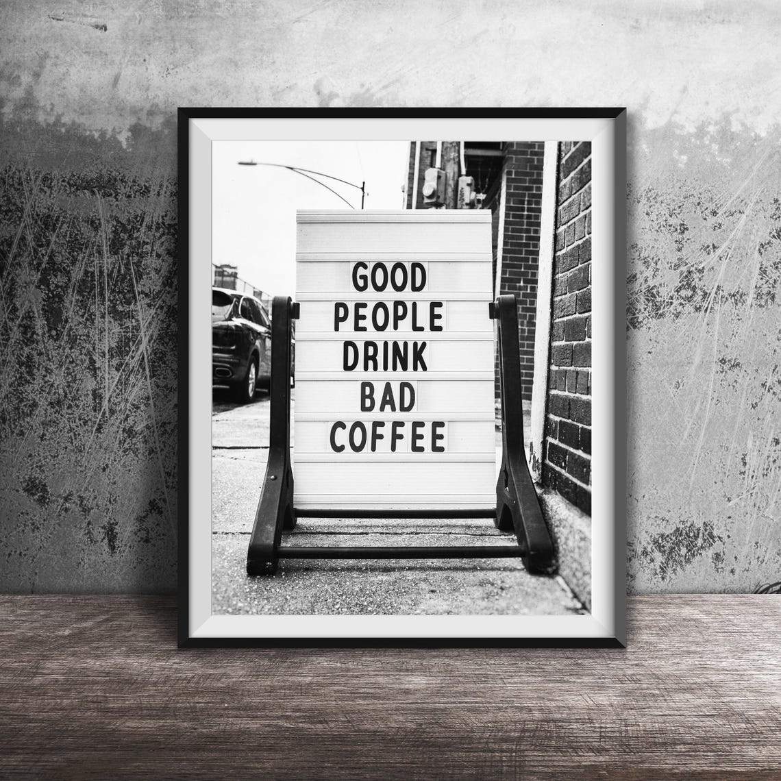 Good People Drink Bad Coffee Unframed Photography Print Kitchen Dining Room Decor - Image 2