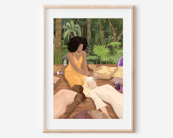 Reiki Healer Fine Art Print, Spiritual Wellness Decor