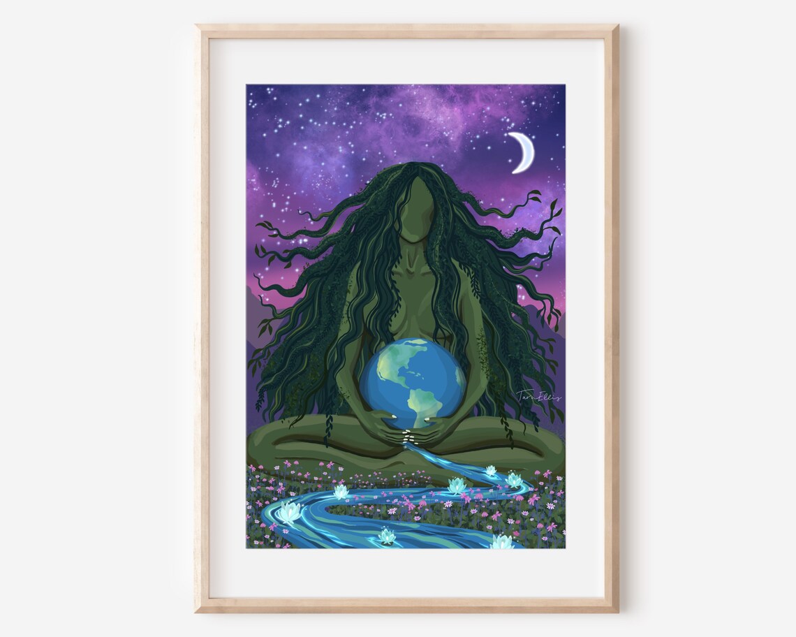 Earth Mama Pachamama Mother Nature Art Print