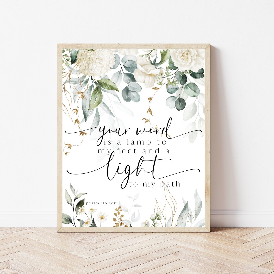 Your Word Is A Lamp To My Feet And A Light To My Path Psalm 119 Wall Art