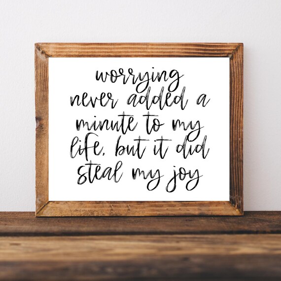 Daily Affirmations Positive Mantra Encouragement Gift For Women Anxiety Gifts Worry Quotes Mental Health Poster Matters
