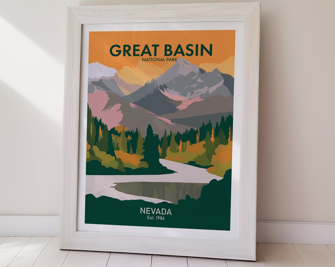 Great Basin National Park Nevada Alpine Mountain Lake Poster - Image 2