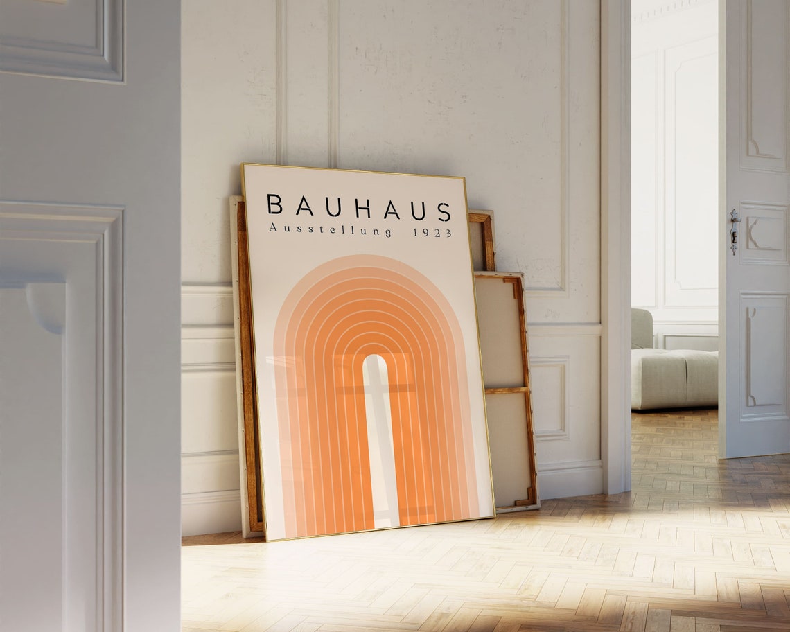 Bauhaus Ausstellung 1923 Orange Arch Minimal Geometric Poster - Image 2