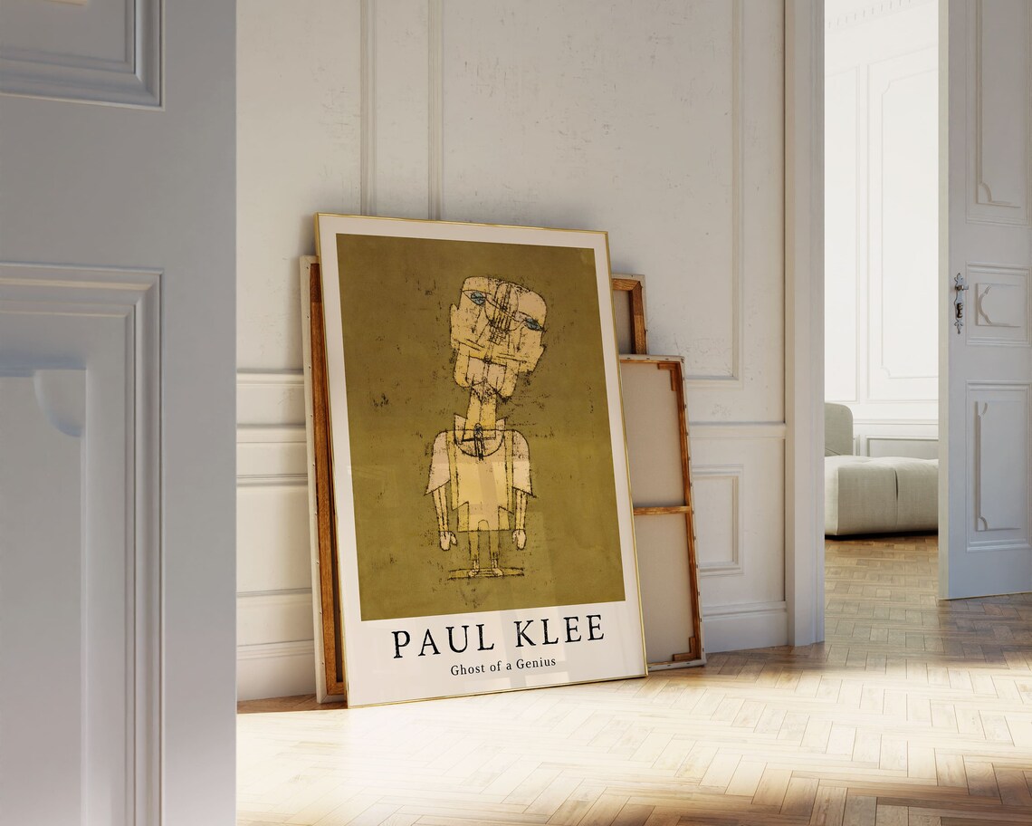 Paul Klee Ghost of a Genius Cubist Portrait Modern Museum Poster - Image 2