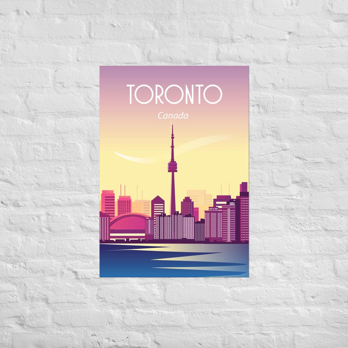 Toronto Canada CN Tower Sunset Skyline Scenic Travel Art Poster - Image 7