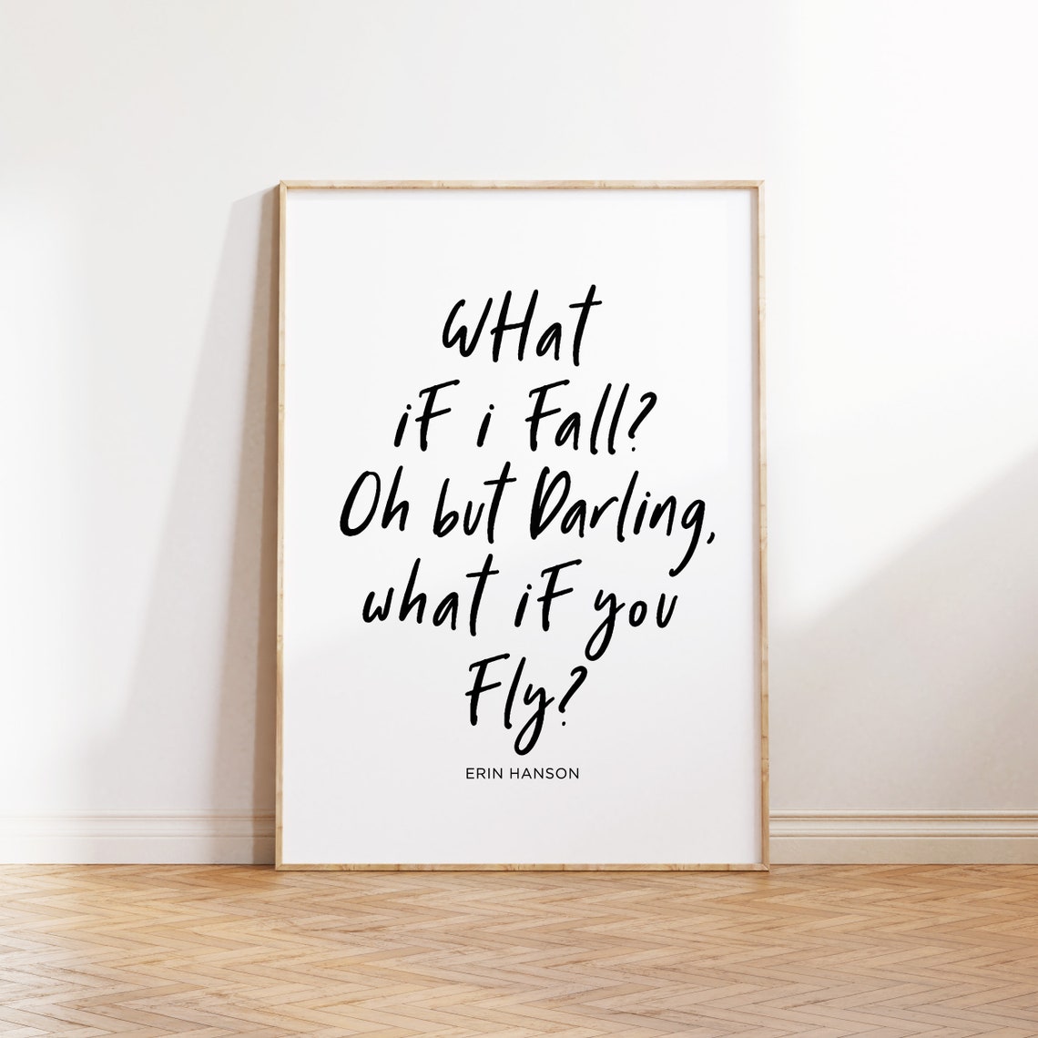 What If You Fly Erin Hanson Inspirational Quote Typography Poster - Image 2