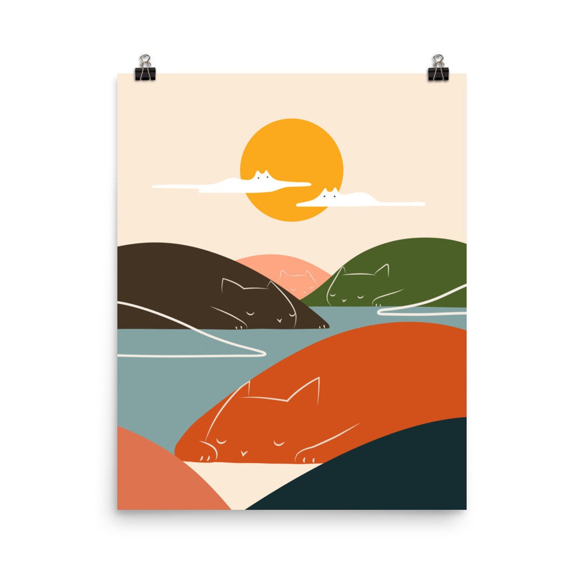 Cat Landscape 104 Art Print