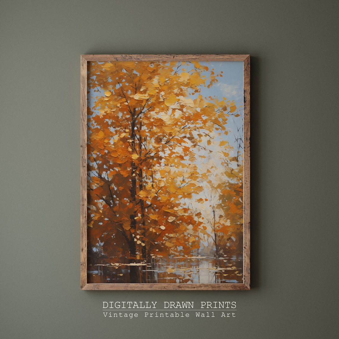 Autumn Field Landscape Vintage Farmhouse Art Print - Image 3
