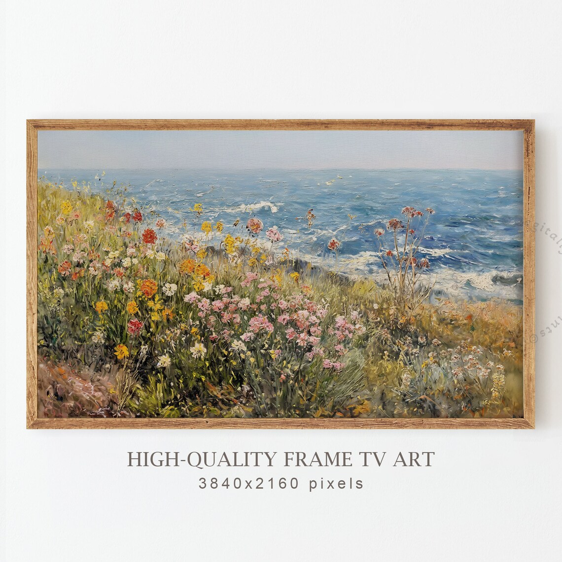 Coastal Wildflowers Art Print, Summer Beach Florals - Image 4