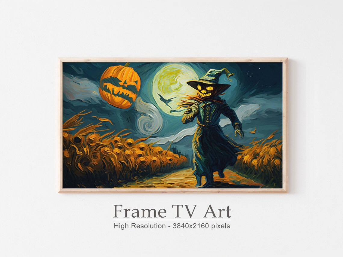 Halloween Van Gogh-Inspired Art Print, Modern Decor - Image 3