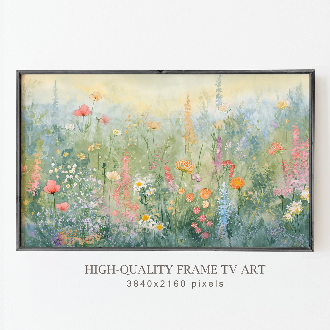 Summer Abstract Flowers Art Print, Vintage Floral - Image 3