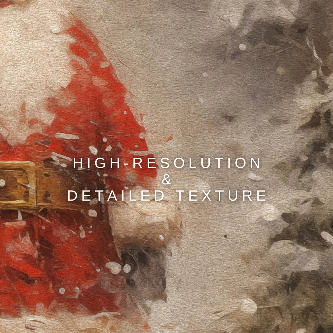 Vintage Santa Christmas Art Print, Seasonal Decor - Image 2