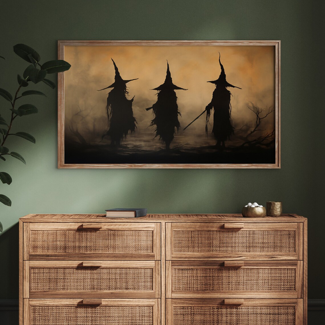 Halloween Witches Neutral Decor Art Print - Image 3