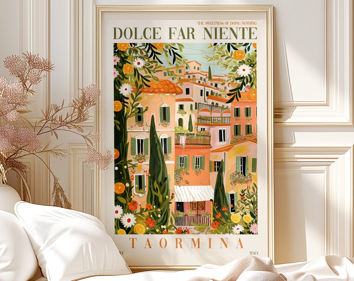 Dolce Far Niente Taormina Sicily Poster Print