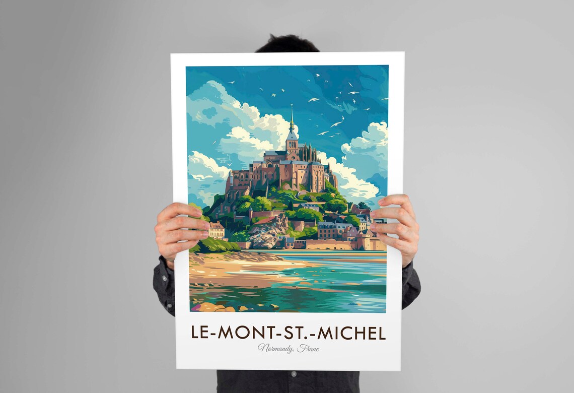 Le Mont Saint Michel Normandy France Island Abbey Art Poster - Image 3