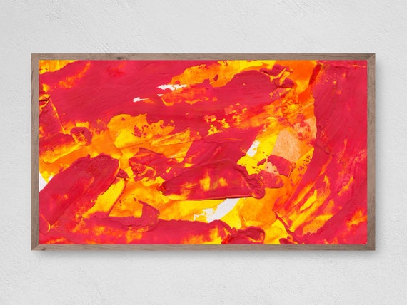 Frame Tv Art Scarlet Beauty Acrylic Painting Art Tv For Frame Instant