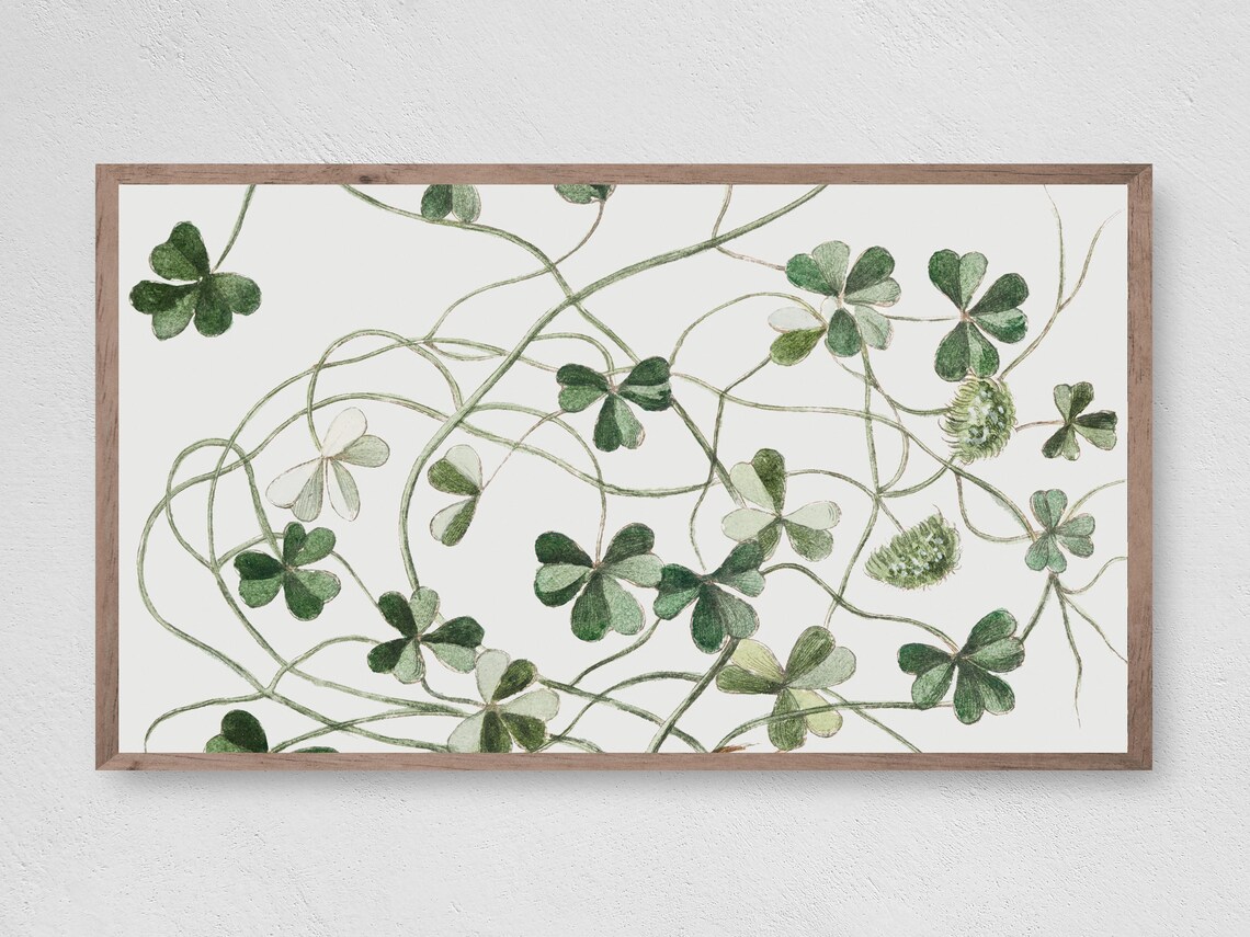 St. Patrick's Day Intertwined Clovers Art Print