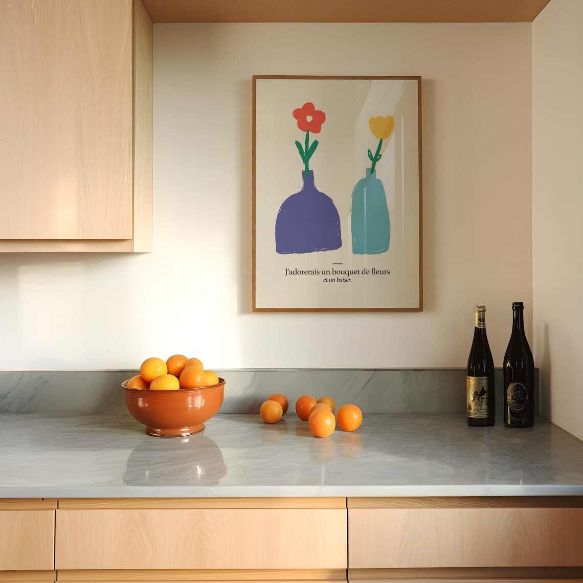 Jadorerais Un Bouquet De Fleurs French Floral Still Life Poster - Image 3
