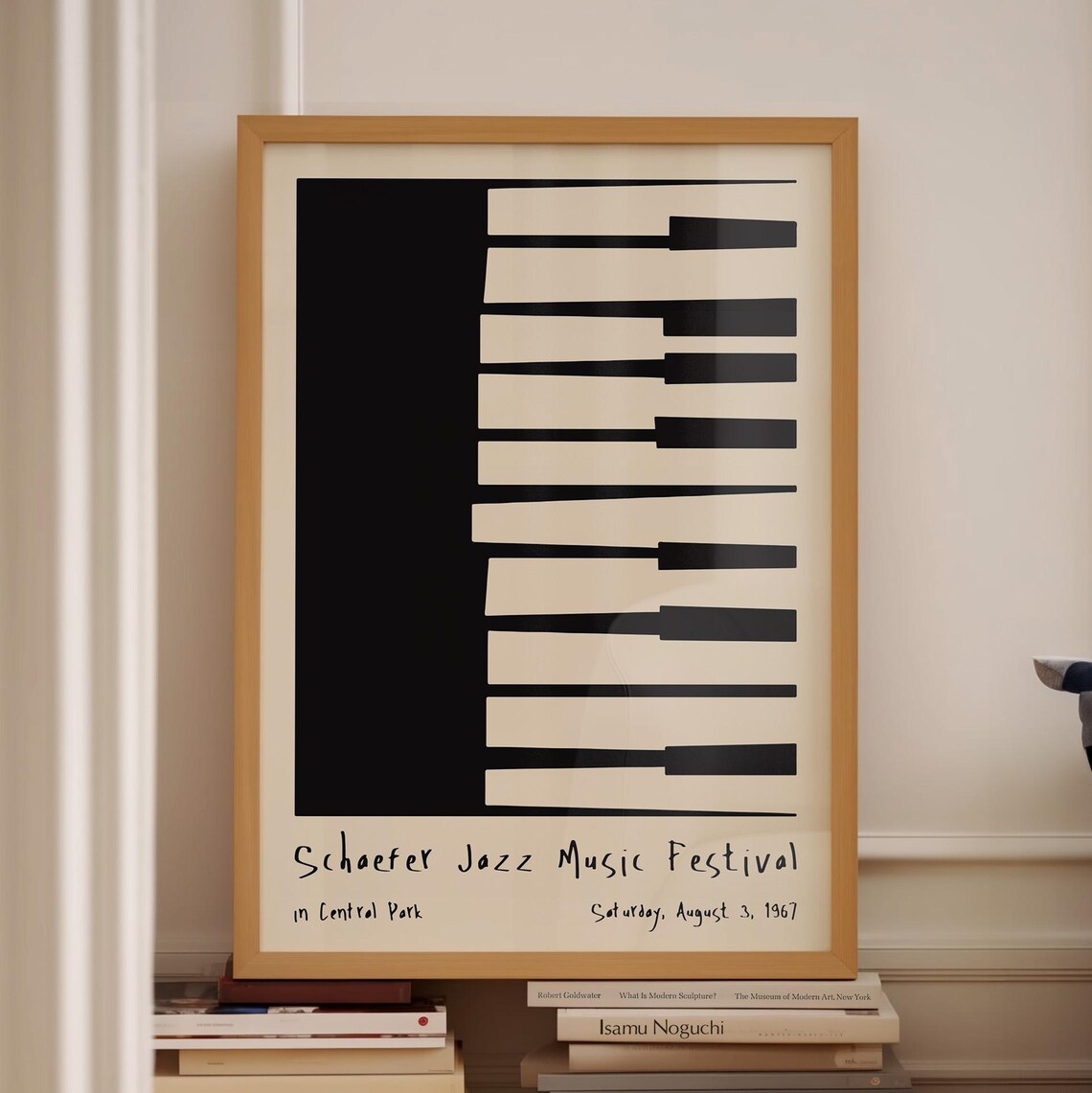 Schaefer Jazz Music Festival 1967 Piano Keyboard Central Park Poster