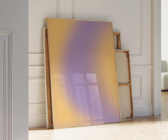 Purple Orange Poster Purple Aura Wall Art Gradient Aura Prints Aura Soft Gradient Soft Girl Aesthetic Pastel Art