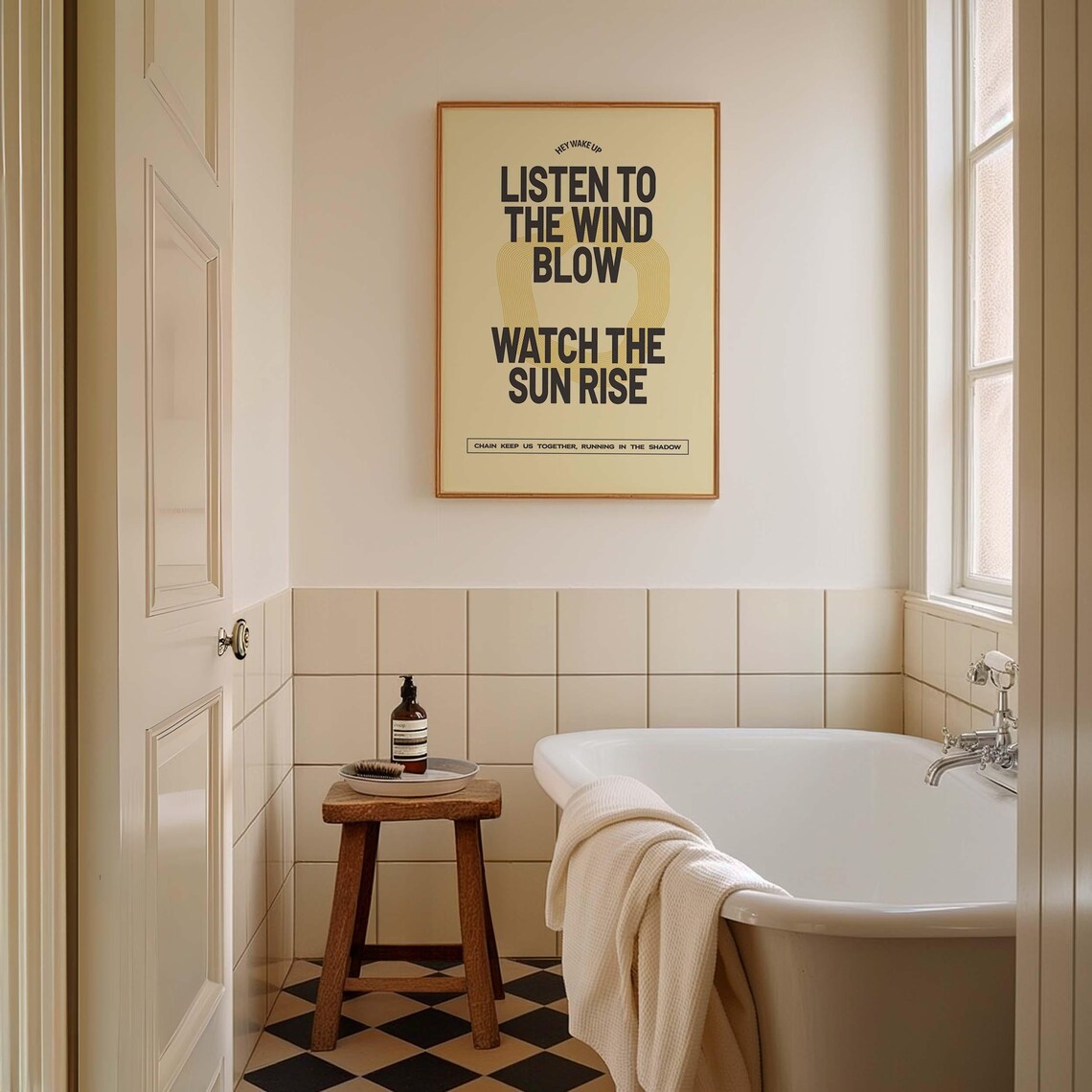 Fleetwood Mac The Chain Lyric Poster Bold Vintage Typography - Image 3