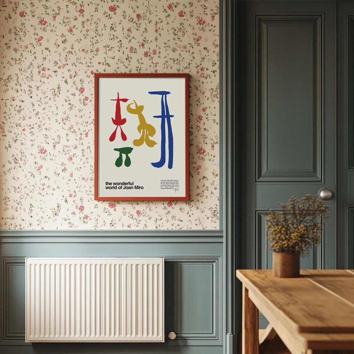 The Wonderful World of Joan Miro Bold Surrealist Figure Poster - Image 3