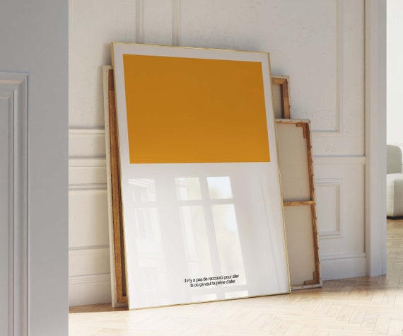 Simple Yellow Art Yellow Poster Museum Exhibition Poster Color Block Prints Funky Wall Art Maximalist Print Over Bed Wall Decor