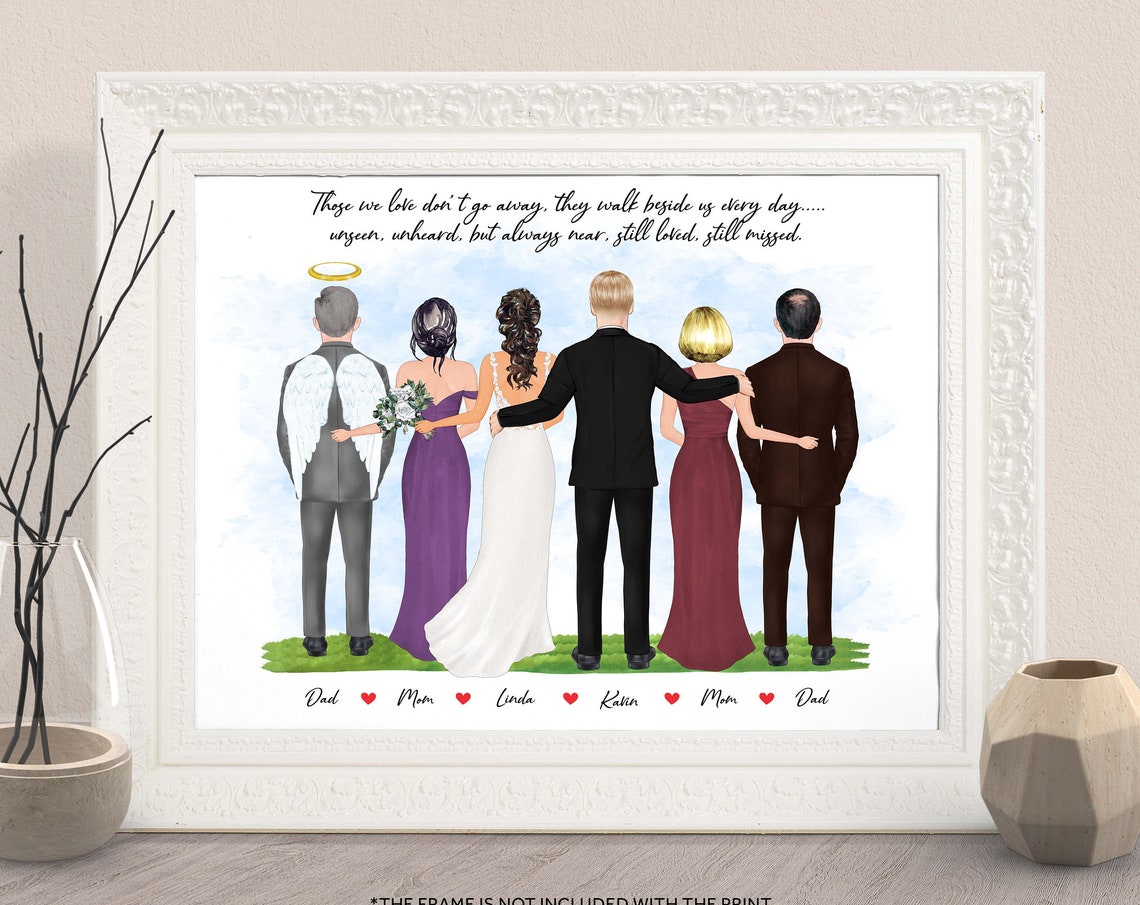 Those We Love Don't Go Away Wedding Day Memorial Family Poster