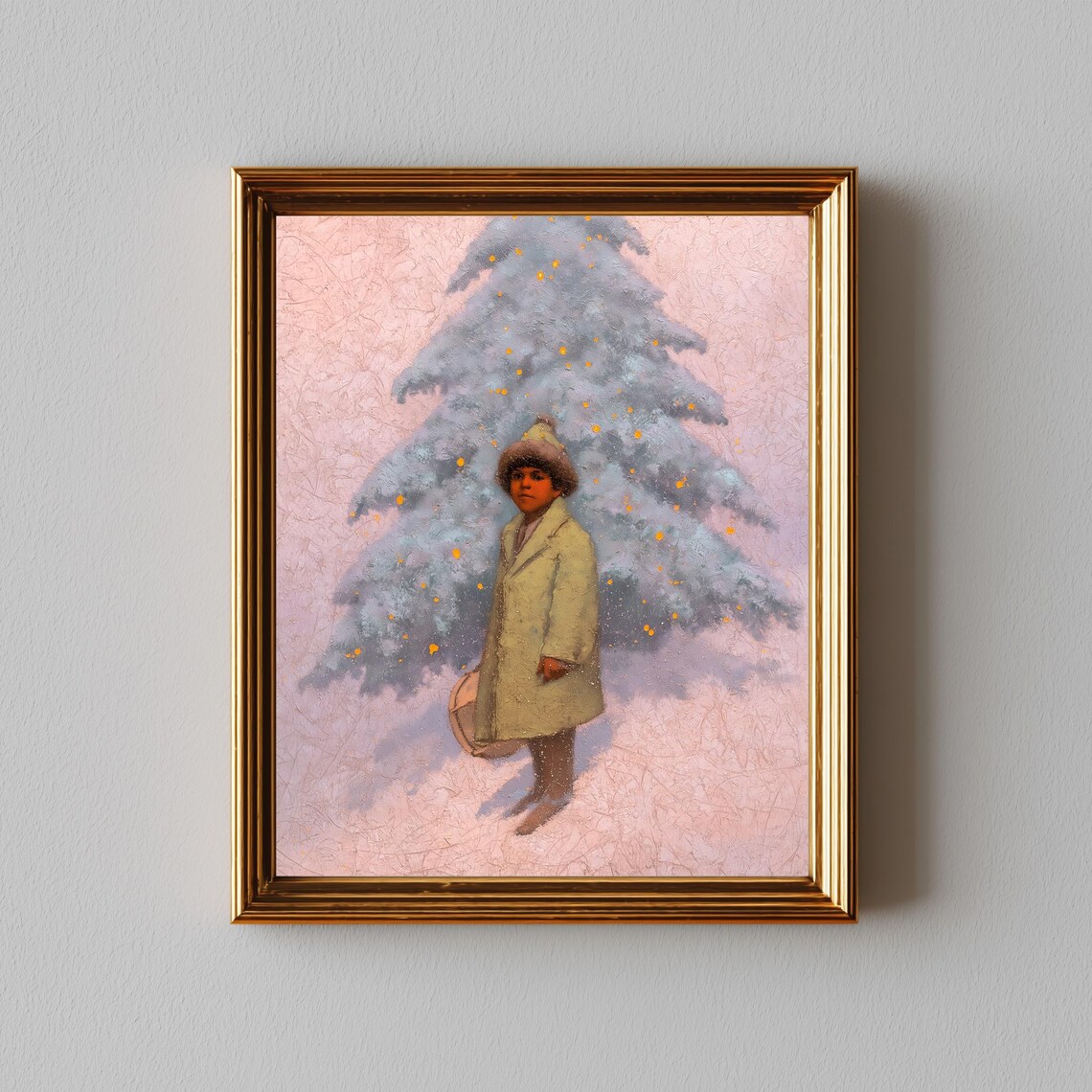 Little Drummer Boy Vintage Christmas Poster Print