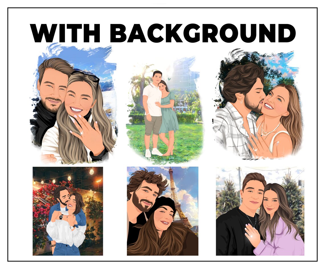 Personalized Faceless Portrait Gift for Couple - Image 2