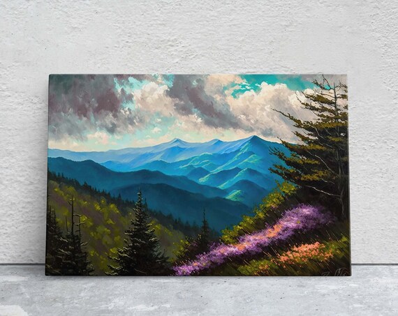 Smoky Mountains Landscape Art Print, National Park