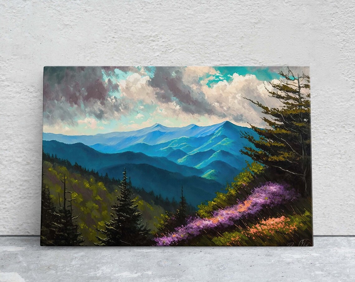 Smoky Mountains Landscape Art Print, National Park