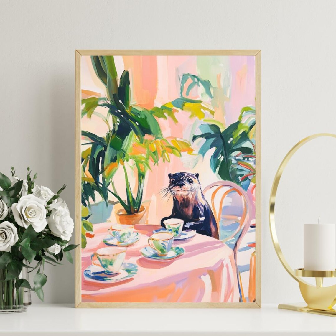 Retro Otter Poster, Vintage Animal Art Print - Image 3