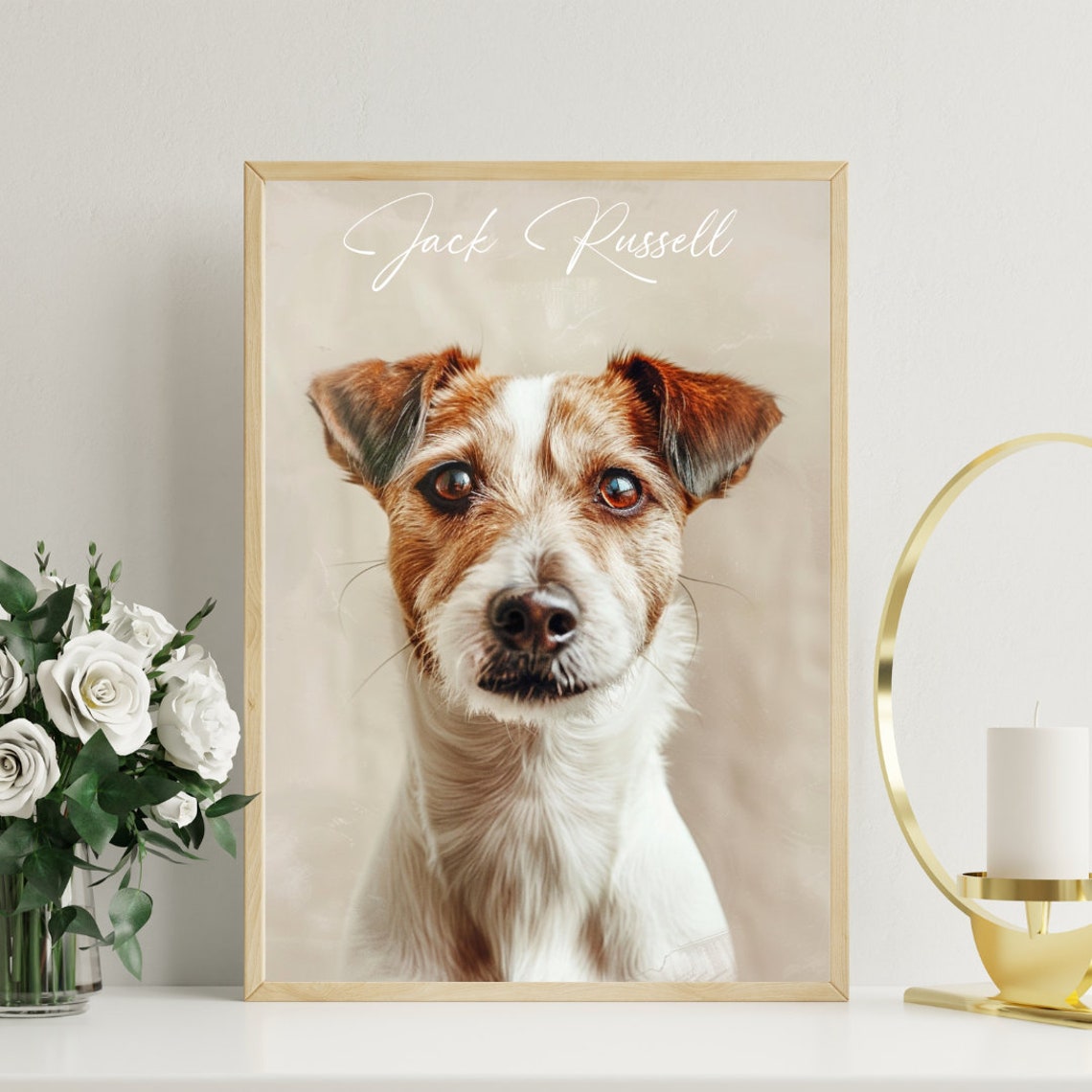 Jack Russell Poster Dog Poster Jack Russell Print Dog Wall Art Personalised Dog Photo Jack Russell Watercolour Pet Dog Pet Portrait - Image 3
