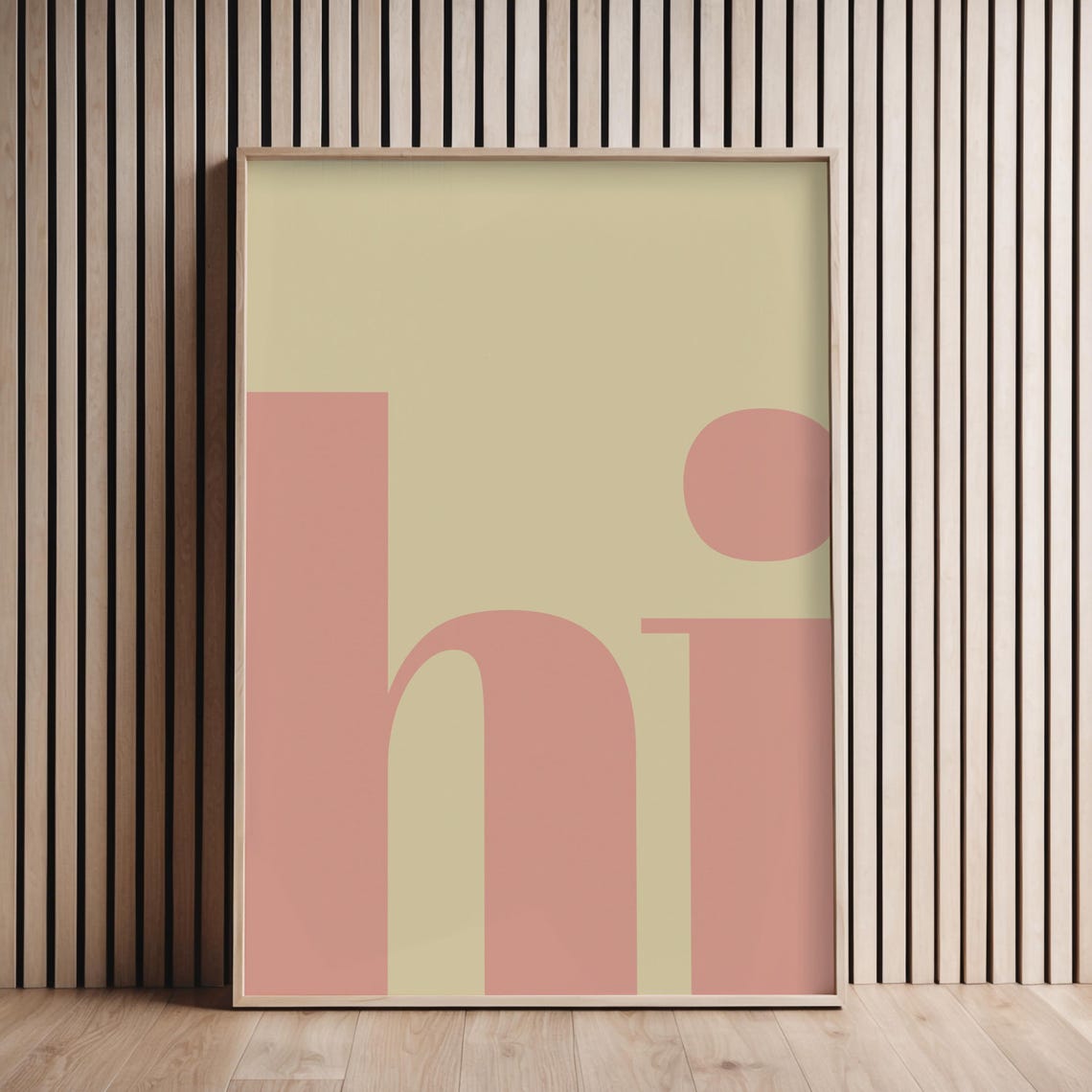 Hi Poster Typography Print, Entryway Living Room