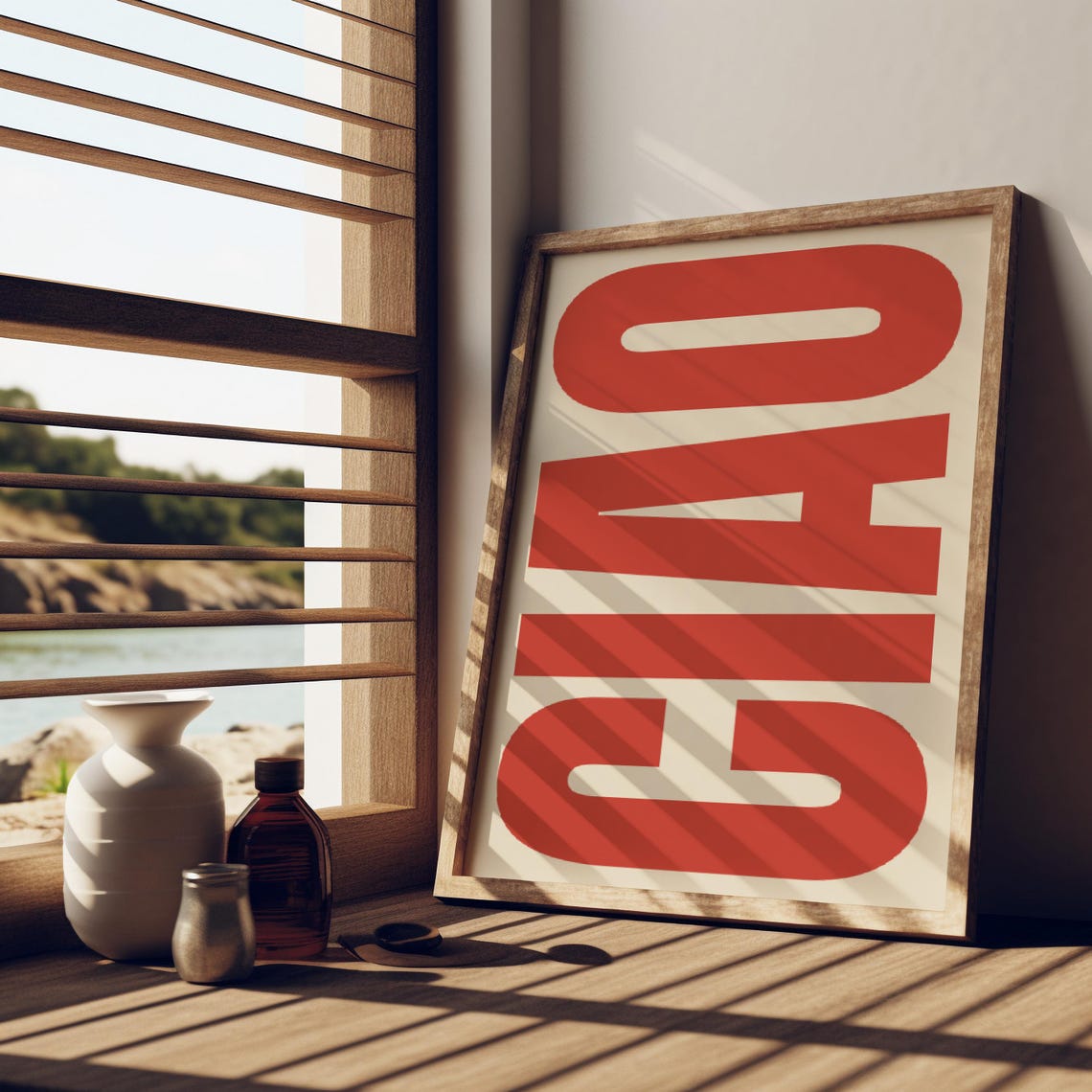 Ciao Retro Typography Italy Art Print - Image 3
