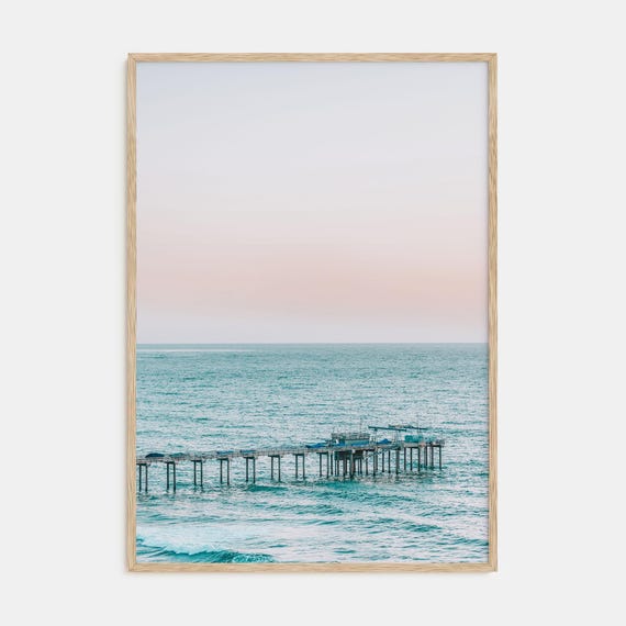 Fine Art Pier Print Color Photography Poster Coastal Wall Art Beach Decor Nautical Print Ocean Photography Home Decoration