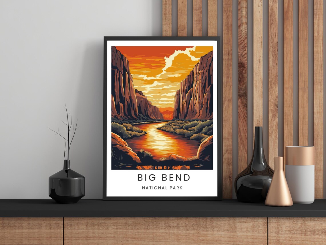 Big Bend Rio Grande Sunset Canyon Texas National Park Poster - Image 2