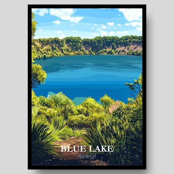 Blue Lake Poster Mount Gambier South Australia