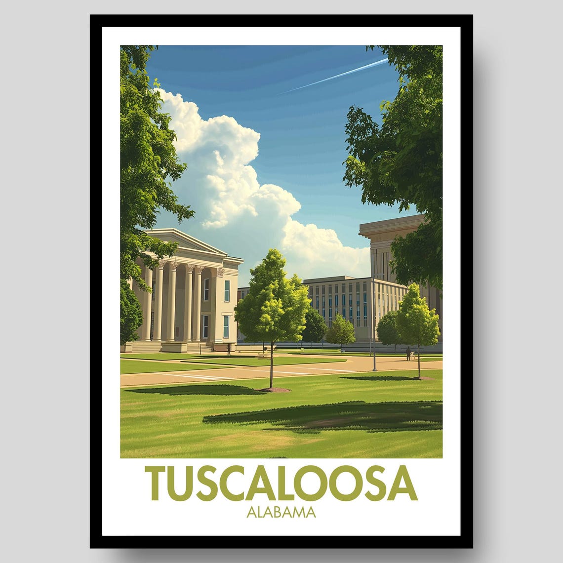 Tuscaloosa Alabama Poster Print