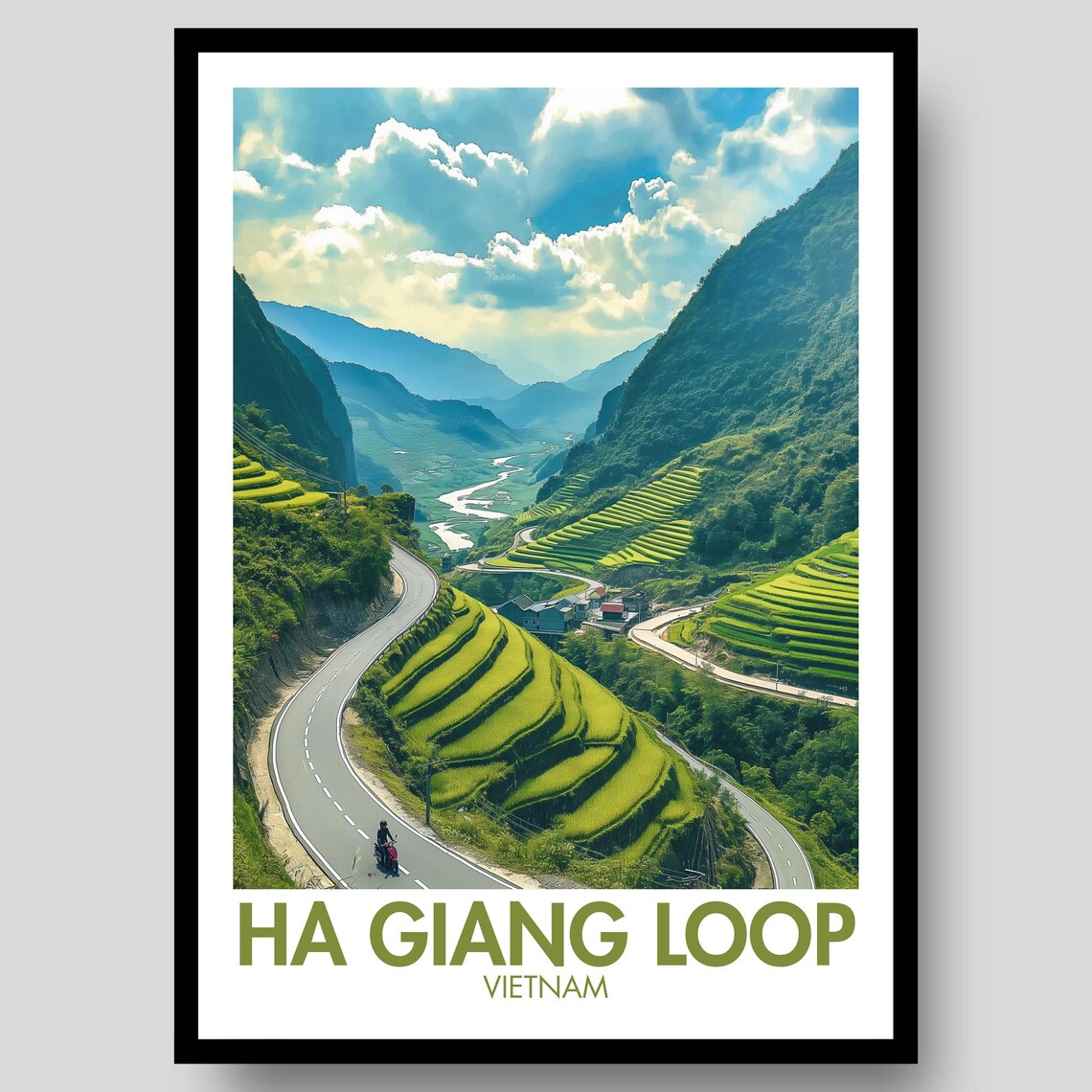 Ha Giang Loop Vietnam Travel Poster Print
