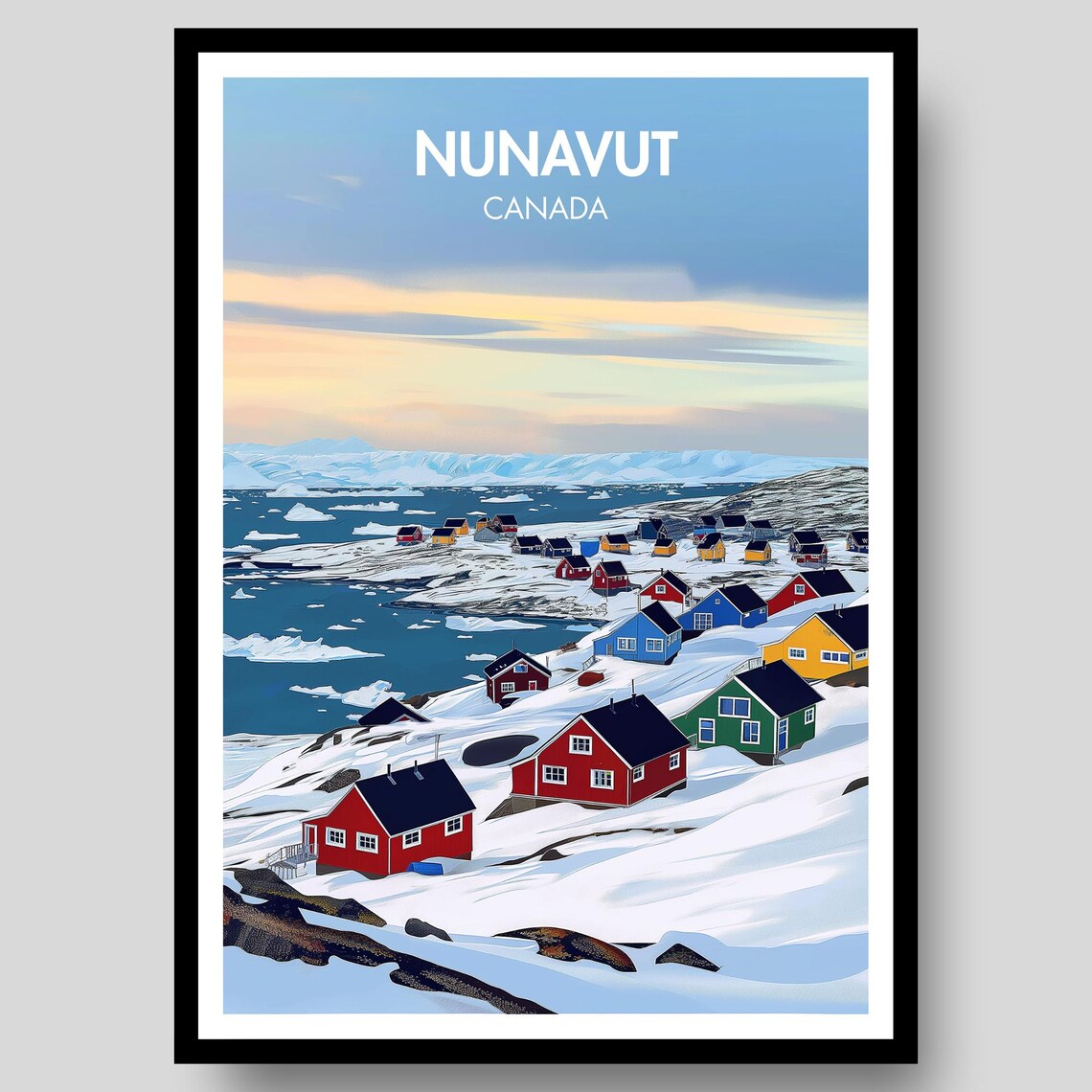 Nunavut Poster Print, Canada Wall Art Gift