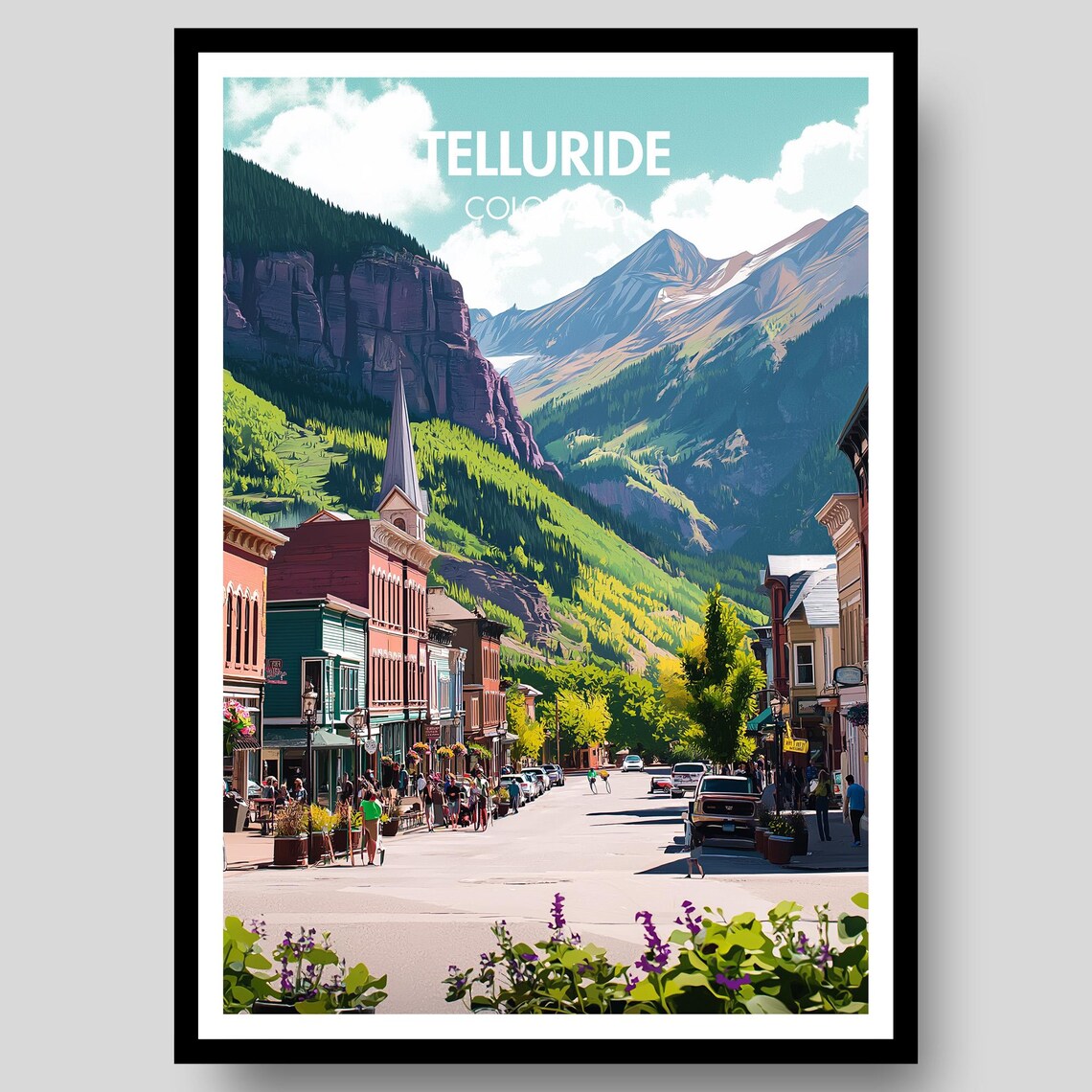 Telluride Poster, Colorado Travel Poster