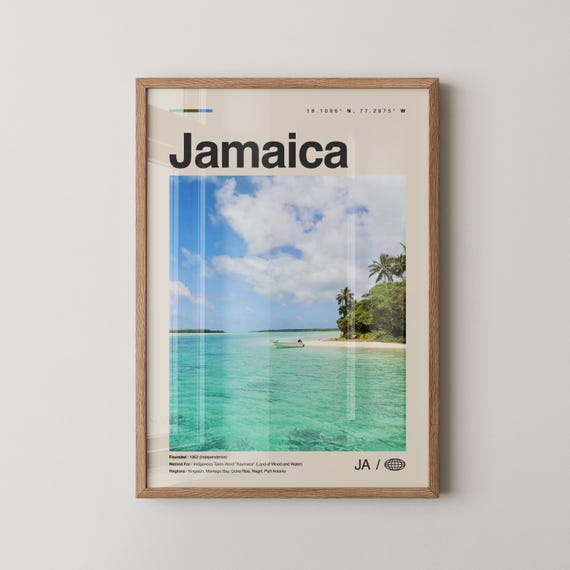 Jamaica Print No 2 Wall Art Poster Photo Decor Kingston Caribbean