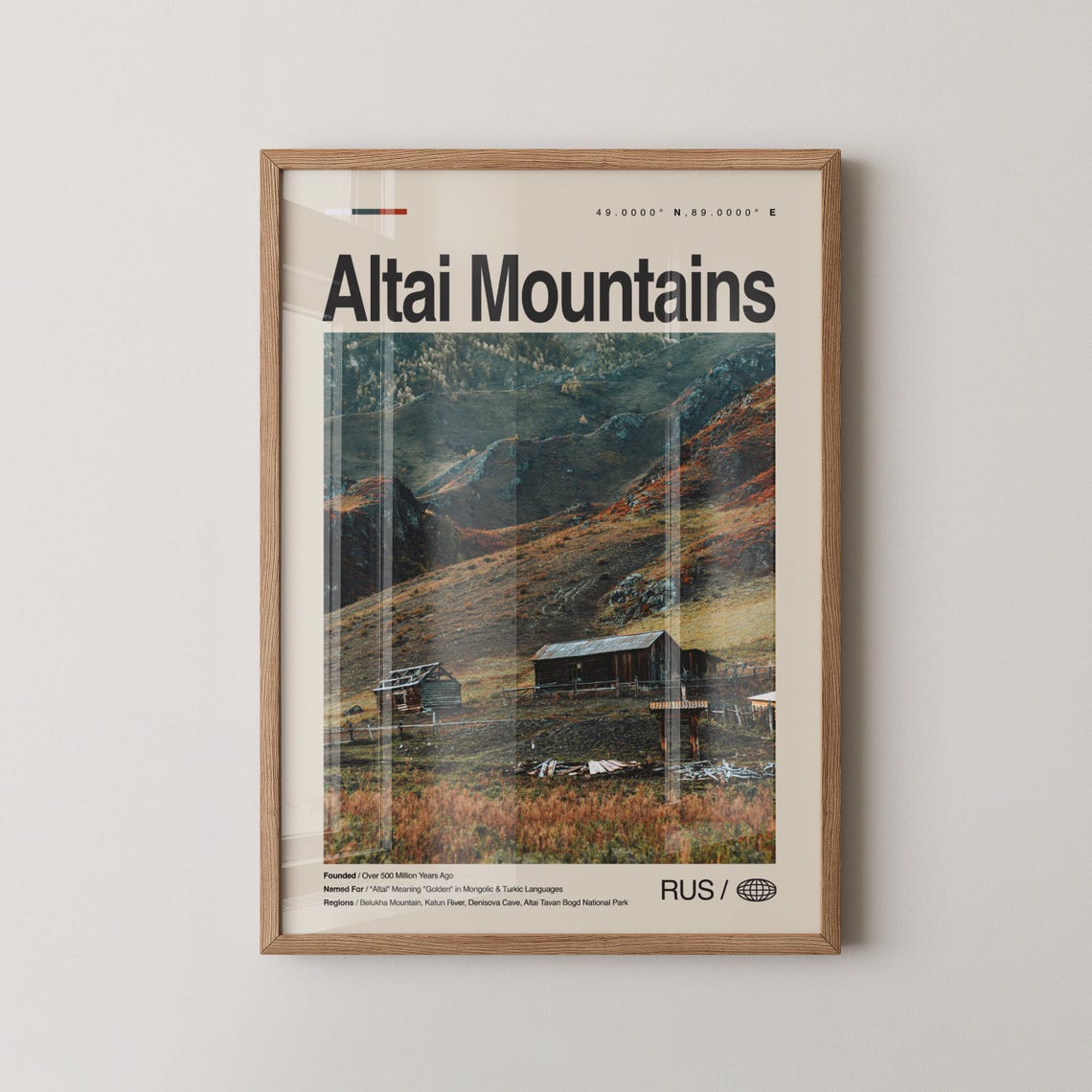 Altai Mountains Russia Rustic Mountain Cabin Photography Poster