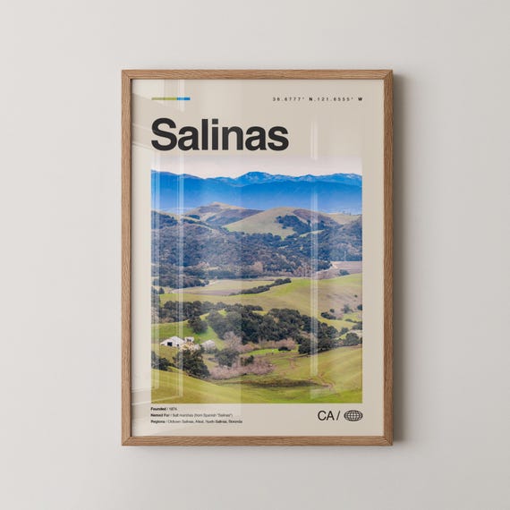 Salinas Print Wall Art Poster Photo National Steinbeck Center Pinnacles Park River