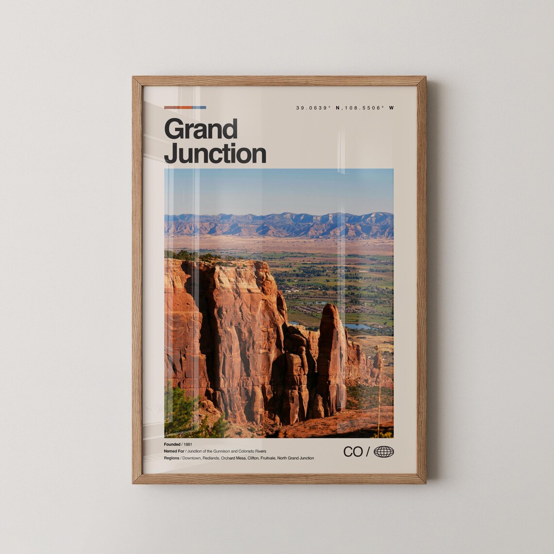 Grand Junction Colorado Red Rock Canyon Desert Landscape Poster