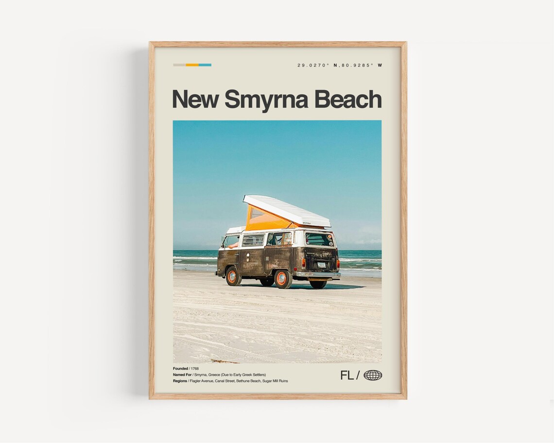 New Smyrna Beach Florida Dunes Park Travel Poster
