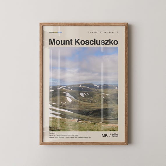 Mount Kosciuszko Print Wall Art Poster Photo Australia